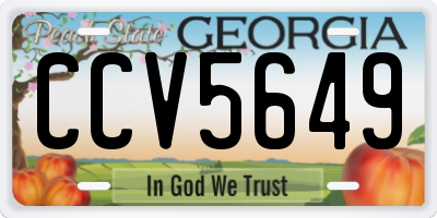 GA license plate CCV5649