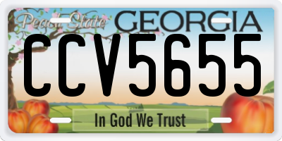GA license plate CCV5655