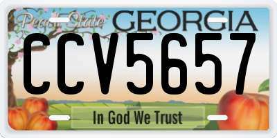 GA license plate CCV5657