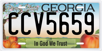 GA license plate CCV5659
