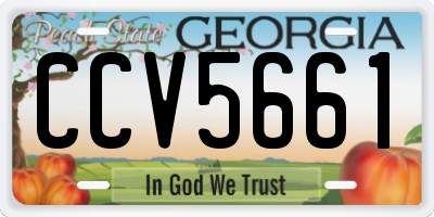 GA license plate CCV5661