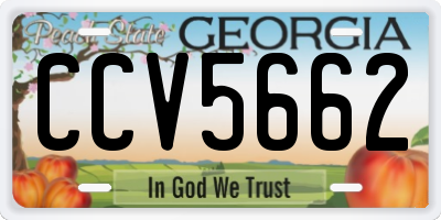 GA license plate CCV5662