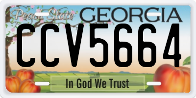 GA license plate CCV5664