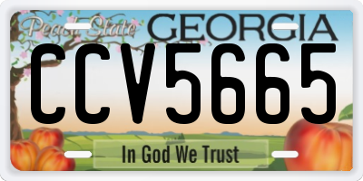 GA license plate CCV5665