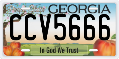 GA license plate CCV5666