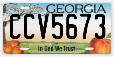 GA license plate CCV5673