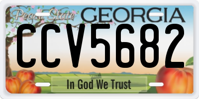 GA license plate CCV5682