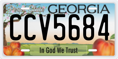 GA license plate CCV5684