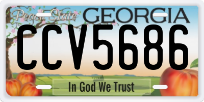 GA license plate CCV5686