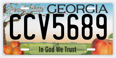 GA license plate CCV5689