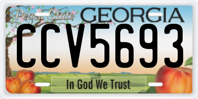 GA license plate CCV5693