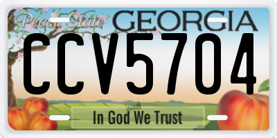 GA license plate CCV5704