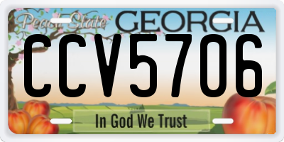 GA license plate CCV5706