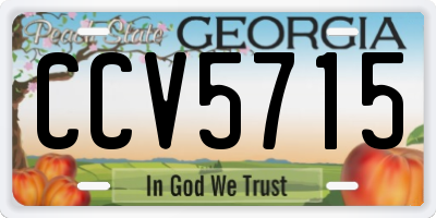 GA license plate CCV5715
