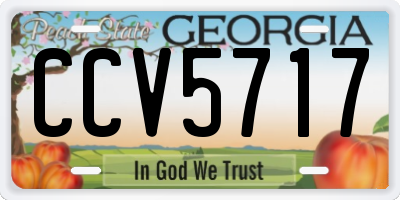 GA license plate CCV5717