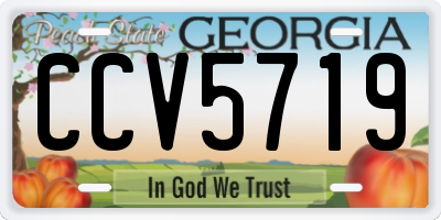 GA license plate CCV5719
