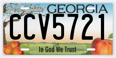 GA license plate CCV5721
