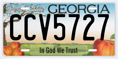 GA license plate CCV5727