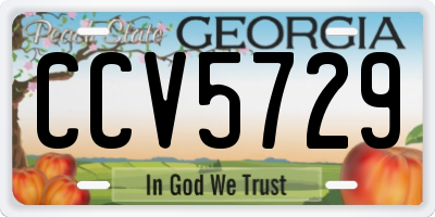 GA license plate CCV5729