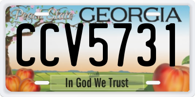 GA license plate CCV5731