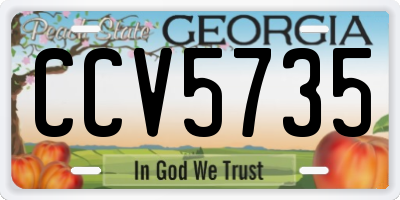 GA license plate CCV5735