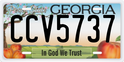 GA license plate CCV5737