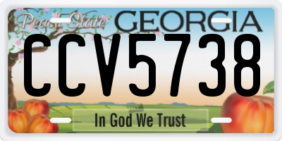 GA license plate CCV5738