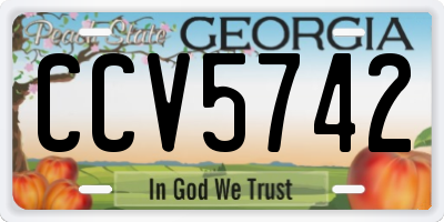 GA license plate CCV5742
