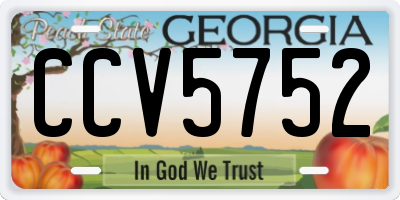GA license plate CCV5752