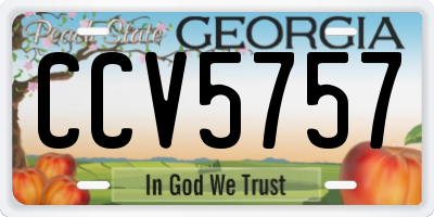 GA license plate CCV5757