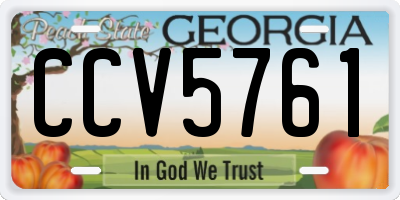 GA license plate CCV5761