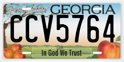 GA license plate CCV5764