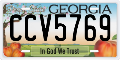 GA license plate CCV5769