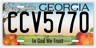 GA license plate CCV5770