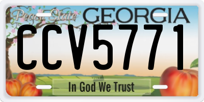 GA license plate CCV5771