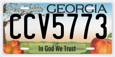 GA license plate CCV5773