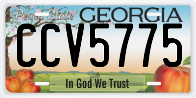 GA license plate CCV5775