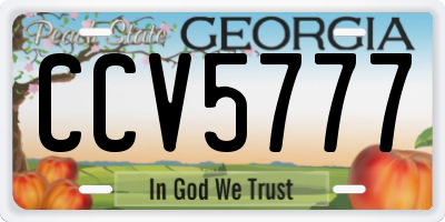 GA license plate CCV5777