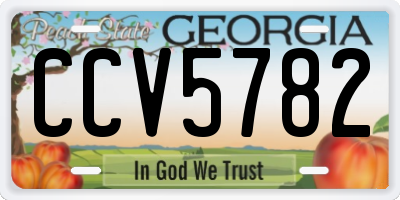 GA license plate CCV5782