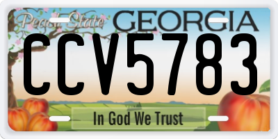 GA license plate CCV5783
