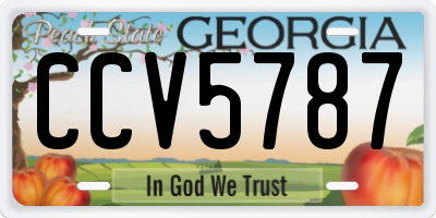GA license plate CCV5787