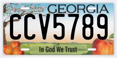 GA license plate CCV5789