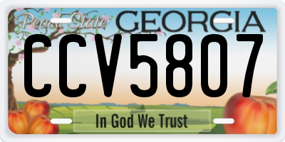 GA license plate CCV5807