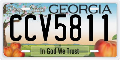 GA license plate CCV5811