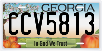 GA license plate CCV5813
