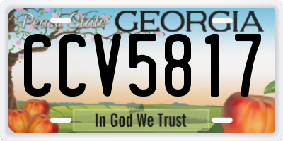 GA license plate CCV5817