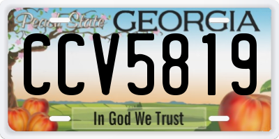 GA license plate CCV5819