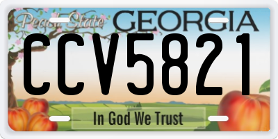 GA license plate CCV5821
