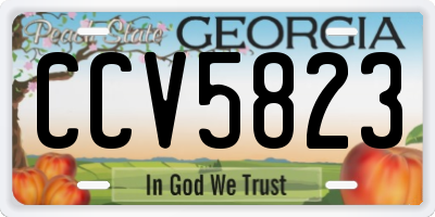 GA license plate CCV5823