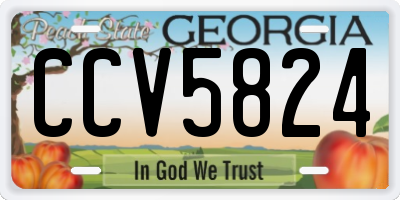 GA license plate CCV5824